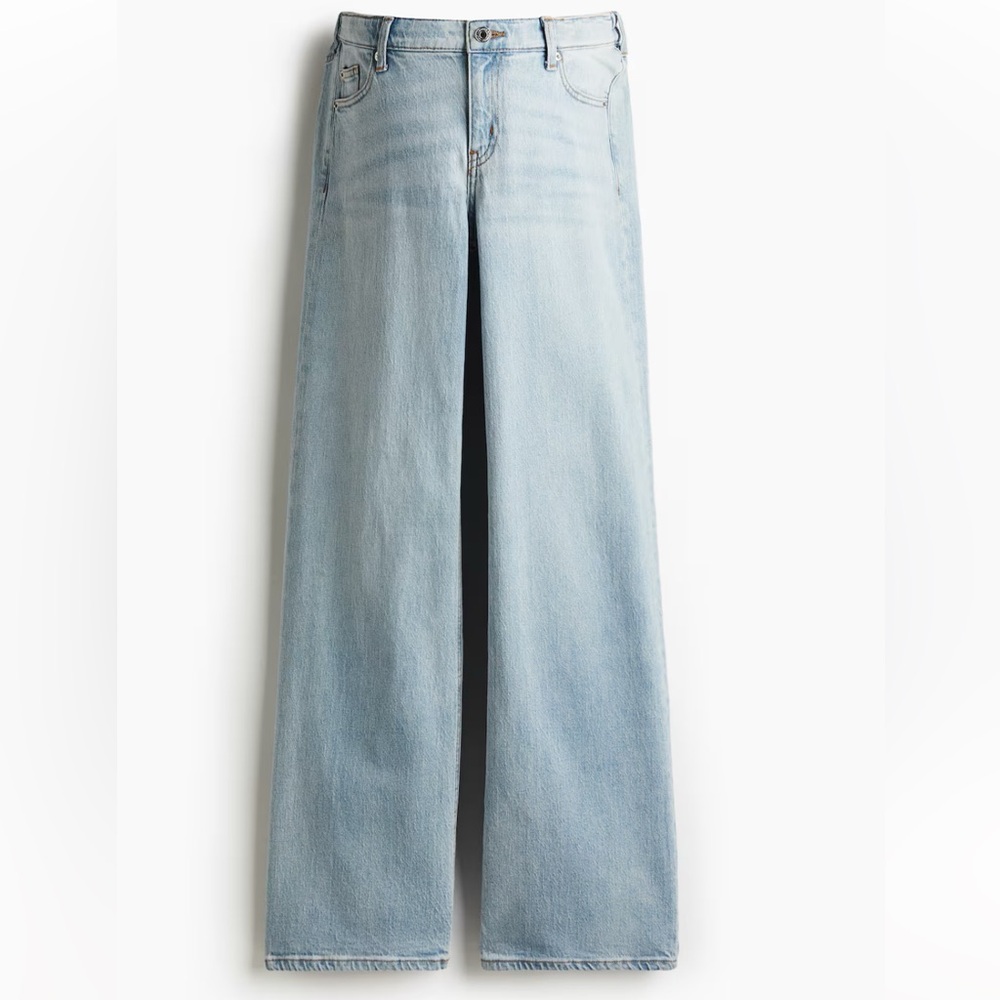 H&M Light Blue Wide Leg Jeans Maternity jeans - Picture 2 of 14